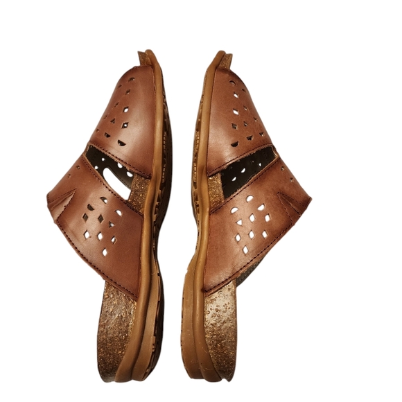 Propet Fiona Brown Leather Slide Sandals 7.5 NWOT - Picture 6 of 13